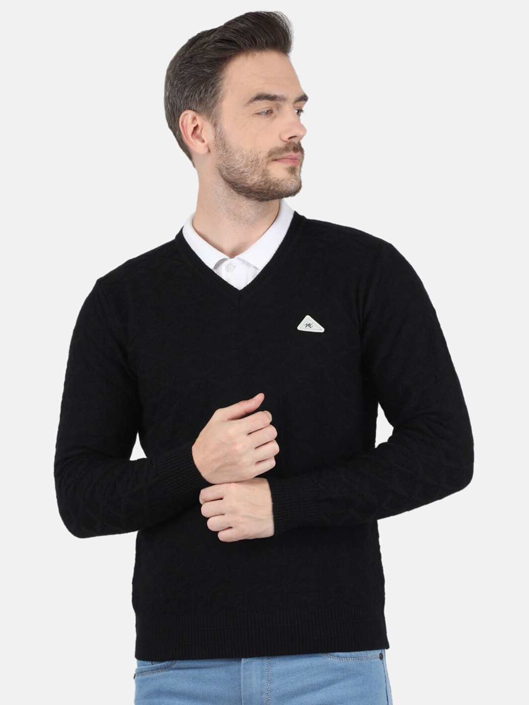 

Monte Carlo Men Black V Neck Pullover