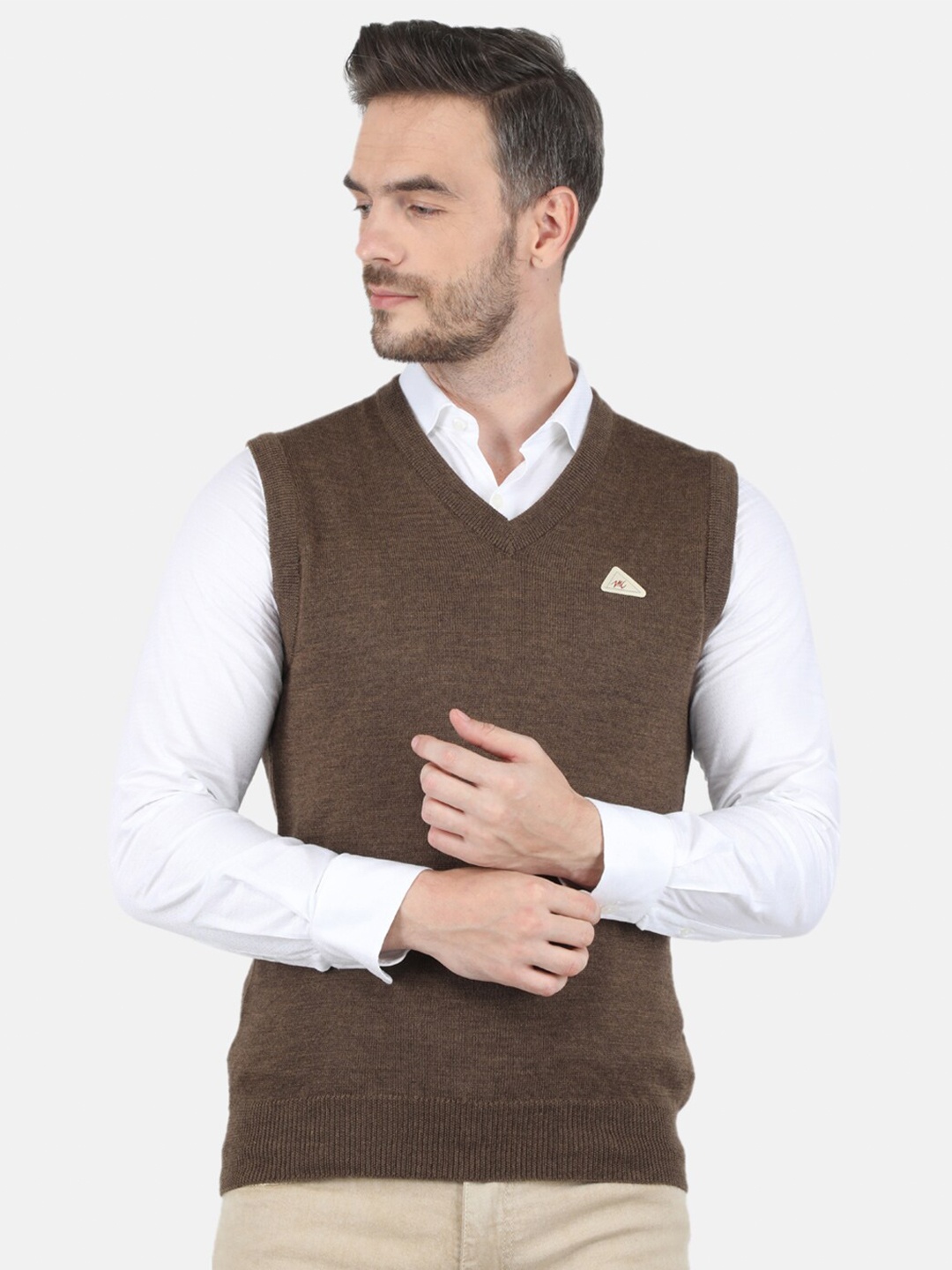 

Monte Carlo Men Brown V Neck Sweater Vest
