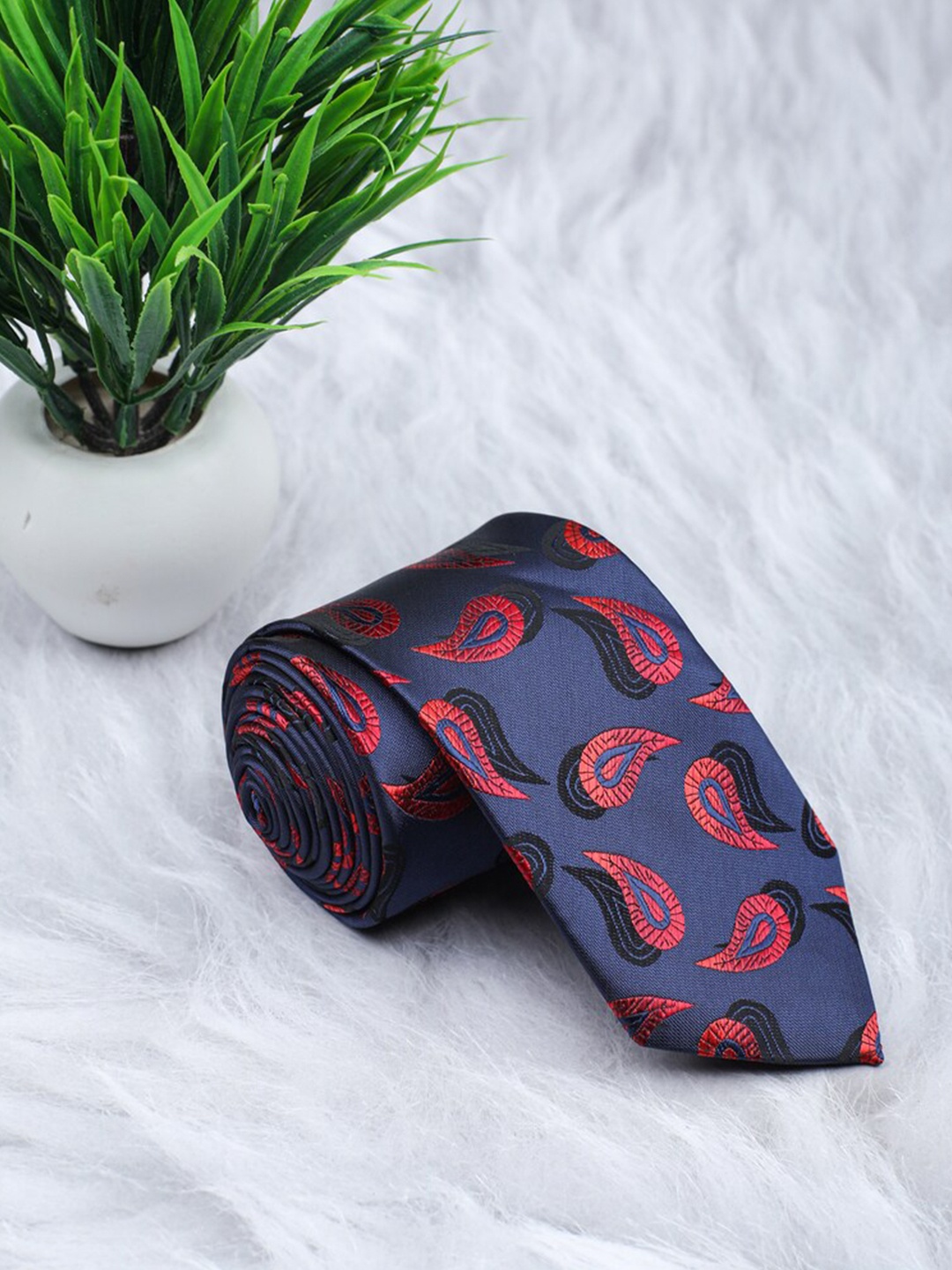 

ELLIS Men Blue & Red Paisley Printed Broad Tie