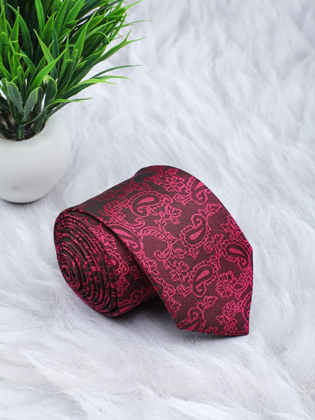

ELLIS Men Pink Printed Broad Tie