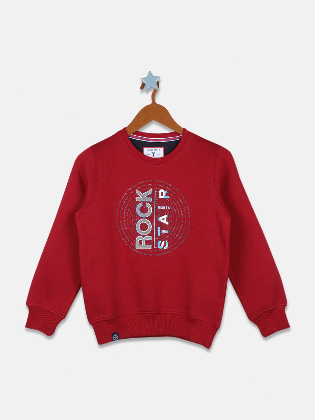 

Monte Carlo Boys Maroon Printed Sweatshirt