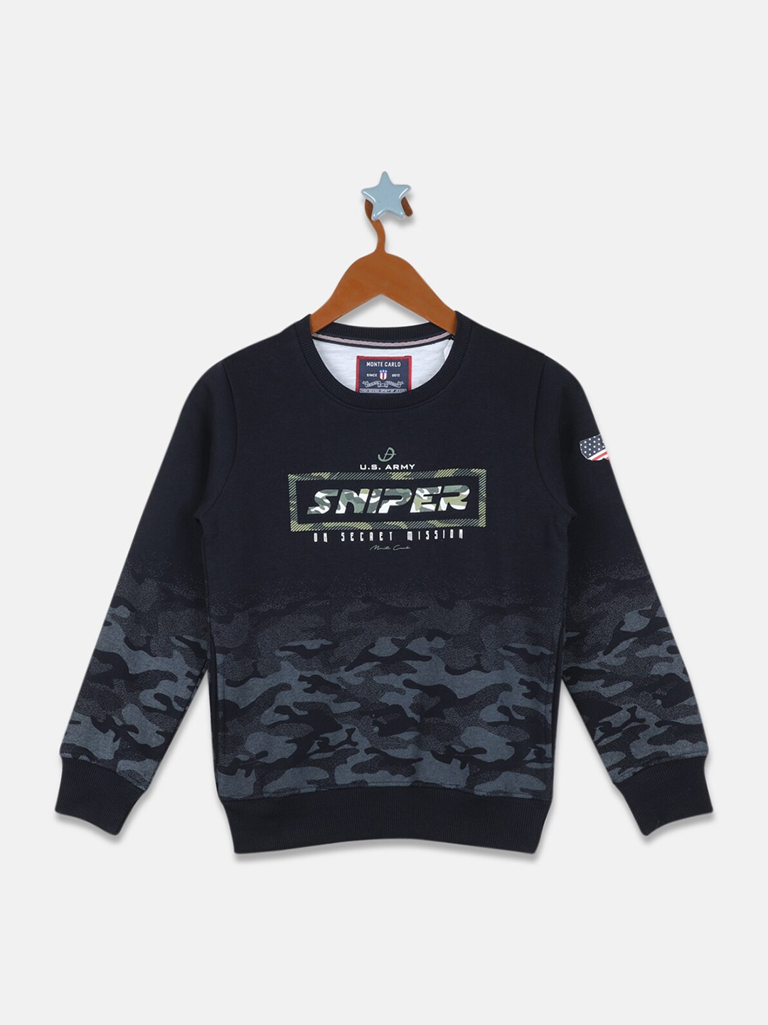 

Monte Carlo Boys Navy Blue Printed Sweatshirt