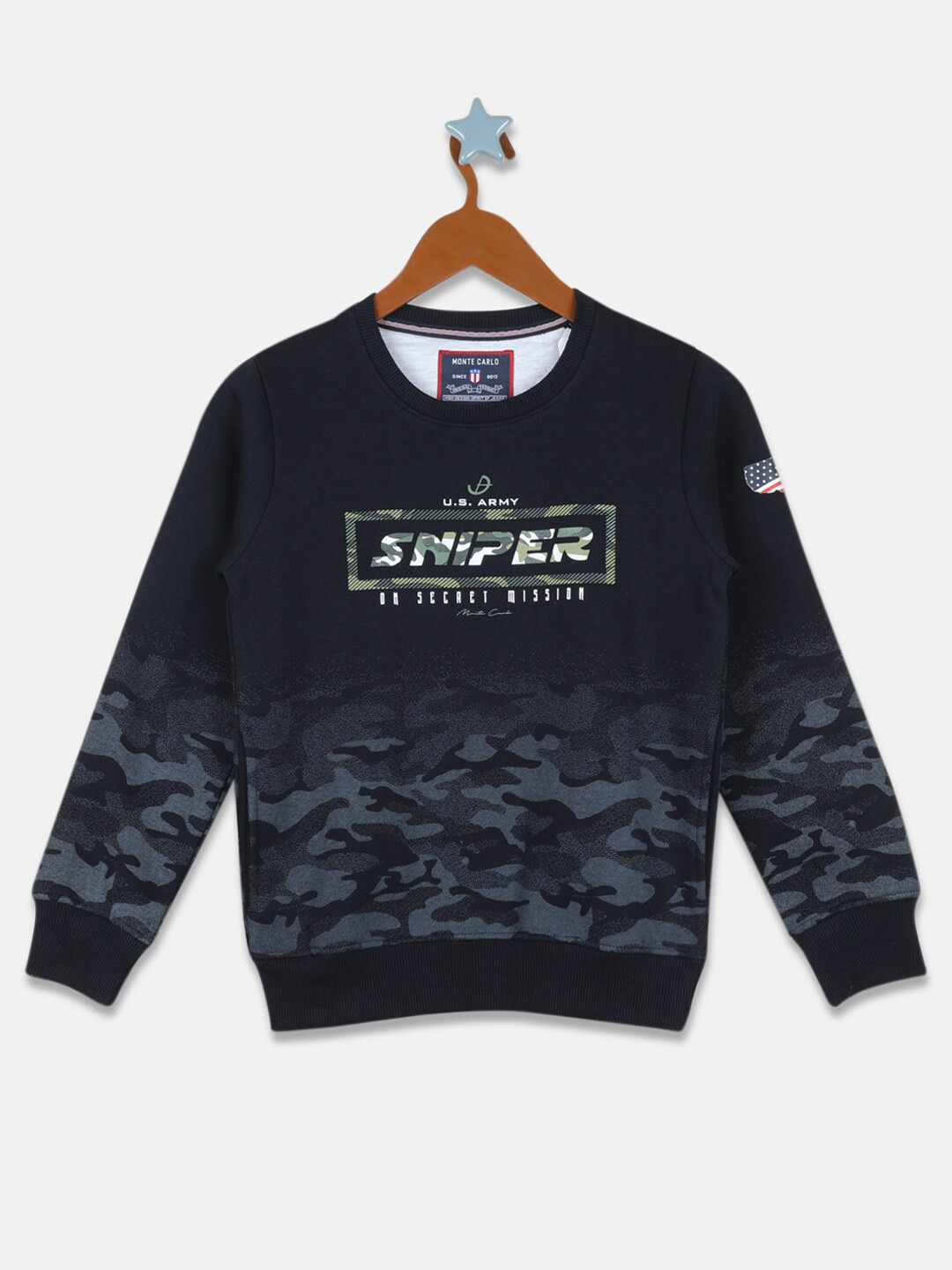 

Monte Carlo Boys Navy Blue Printed Sweatshirt