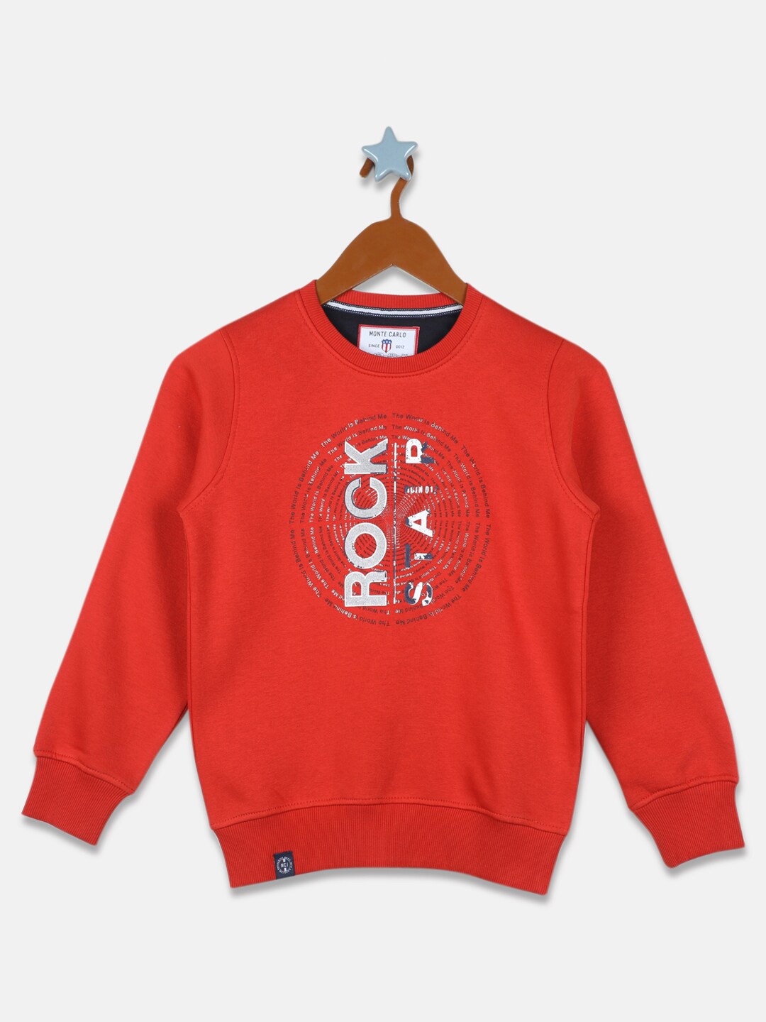 

Monte Carlo Boys Orange Printed Round Neck Sweatshirt