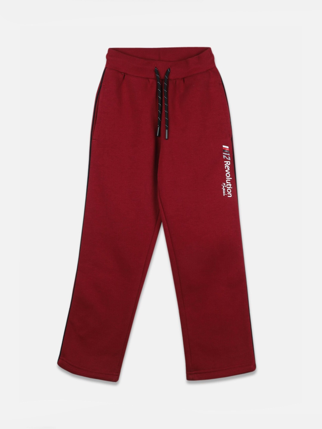 

Monte Carlo Boys Maroon Solid Cotton Regular Fit Track Pants