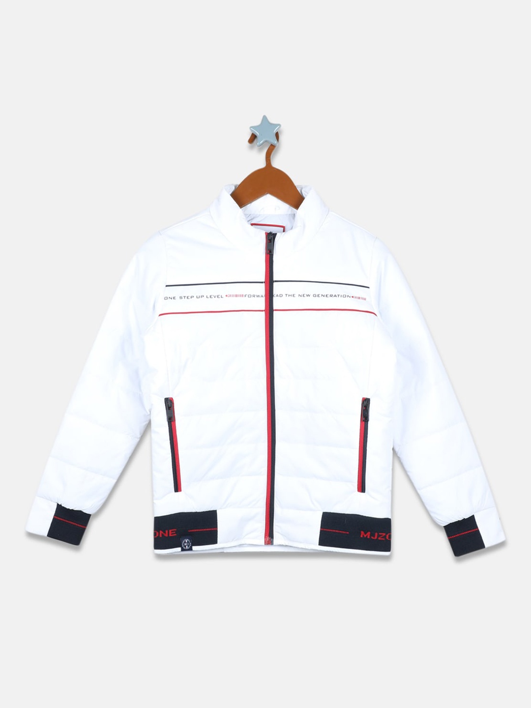 

Monte Carlo Boys White Typography Bomber Jacket