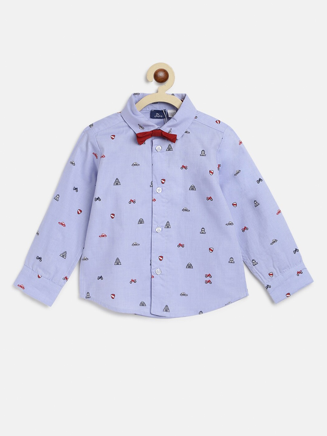

Chicco Boys Blue Comfort Printed Casual Shirt