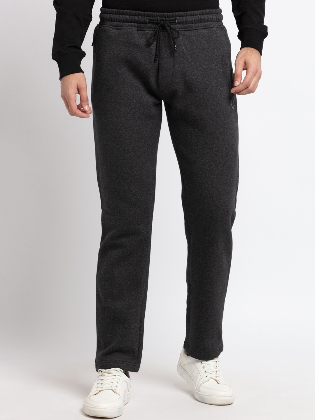 

Status Quo Men Grey Melange Solid Track Pants