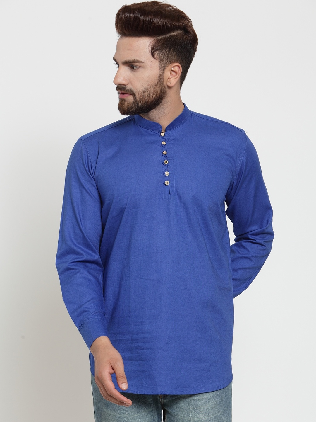 

A-Okay Men Blue Kurta