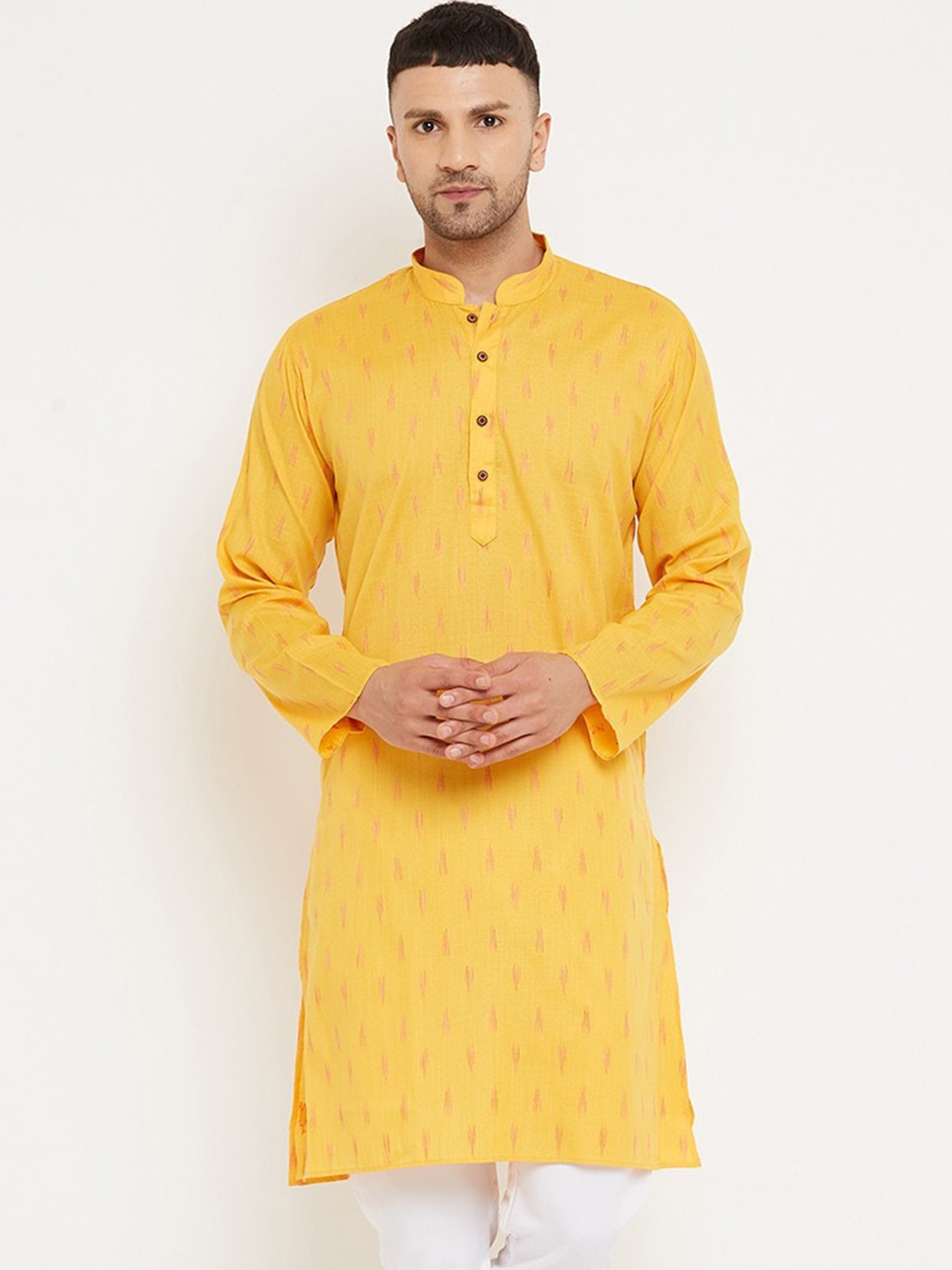 

Armaan Ethnic Men Yellow Ethnic Motifs Kurta
