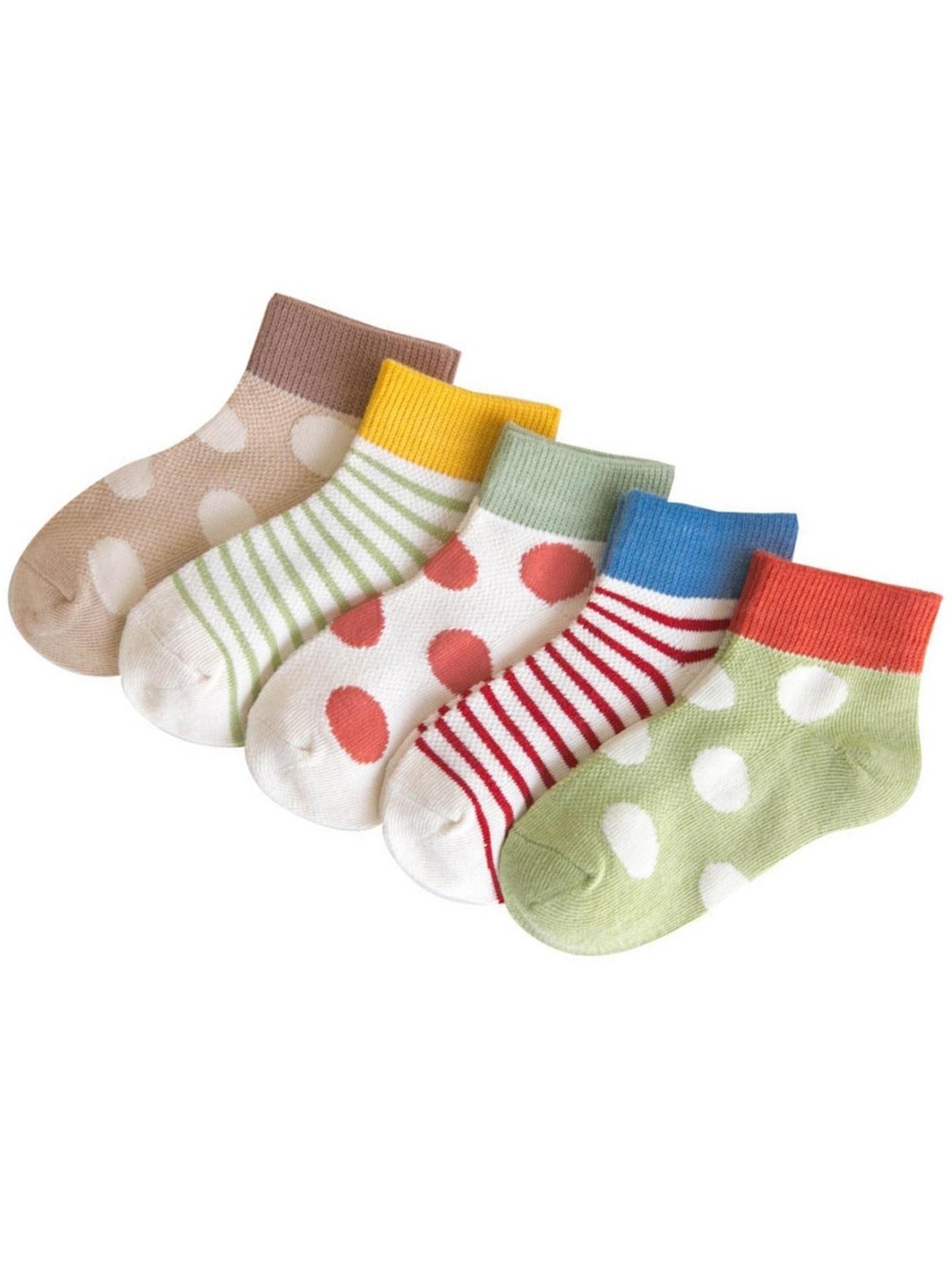 

YOUSTYLO Pack of 5 Patterned Ankle Length Socks, Multi