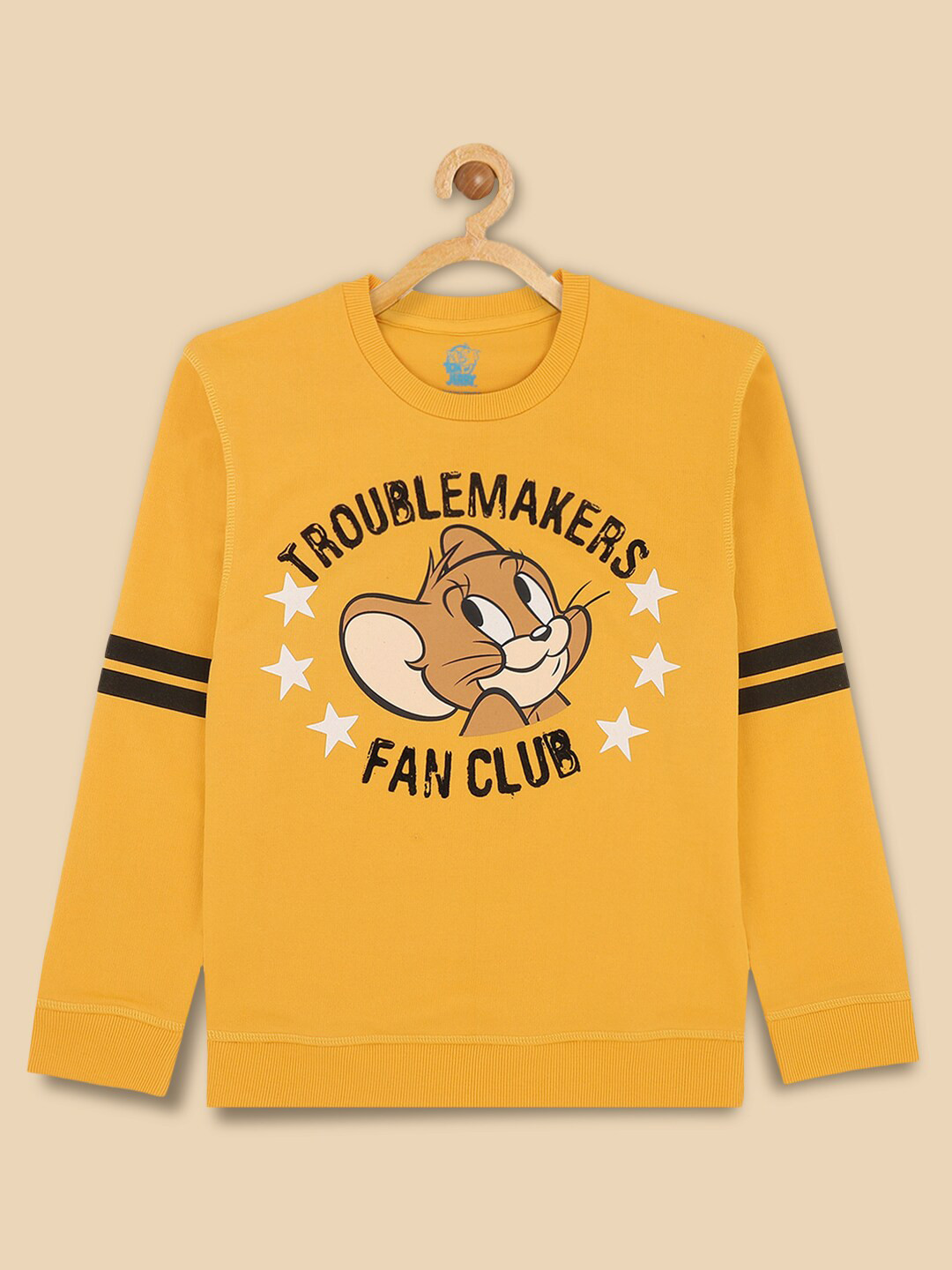 

Kids Ville Boys Yellow Tom & Jerry Printed Sweatshirt