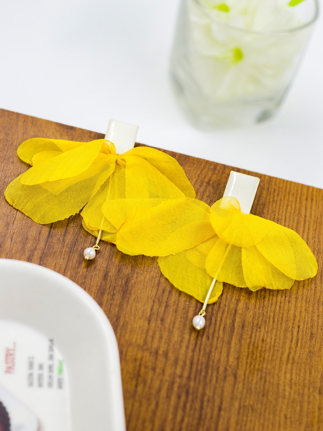 

Bellofox Yellow Floral Studs Earrings
