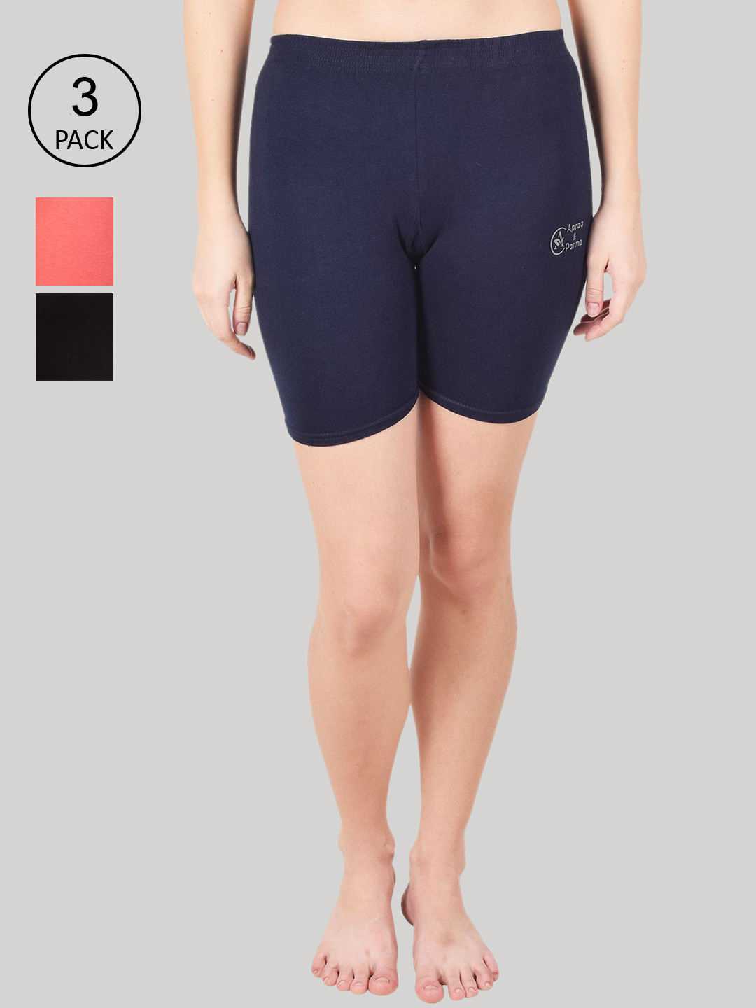 

Apraa & Parma Women Navy Blue Slim Fit Cycling Sports Shorts