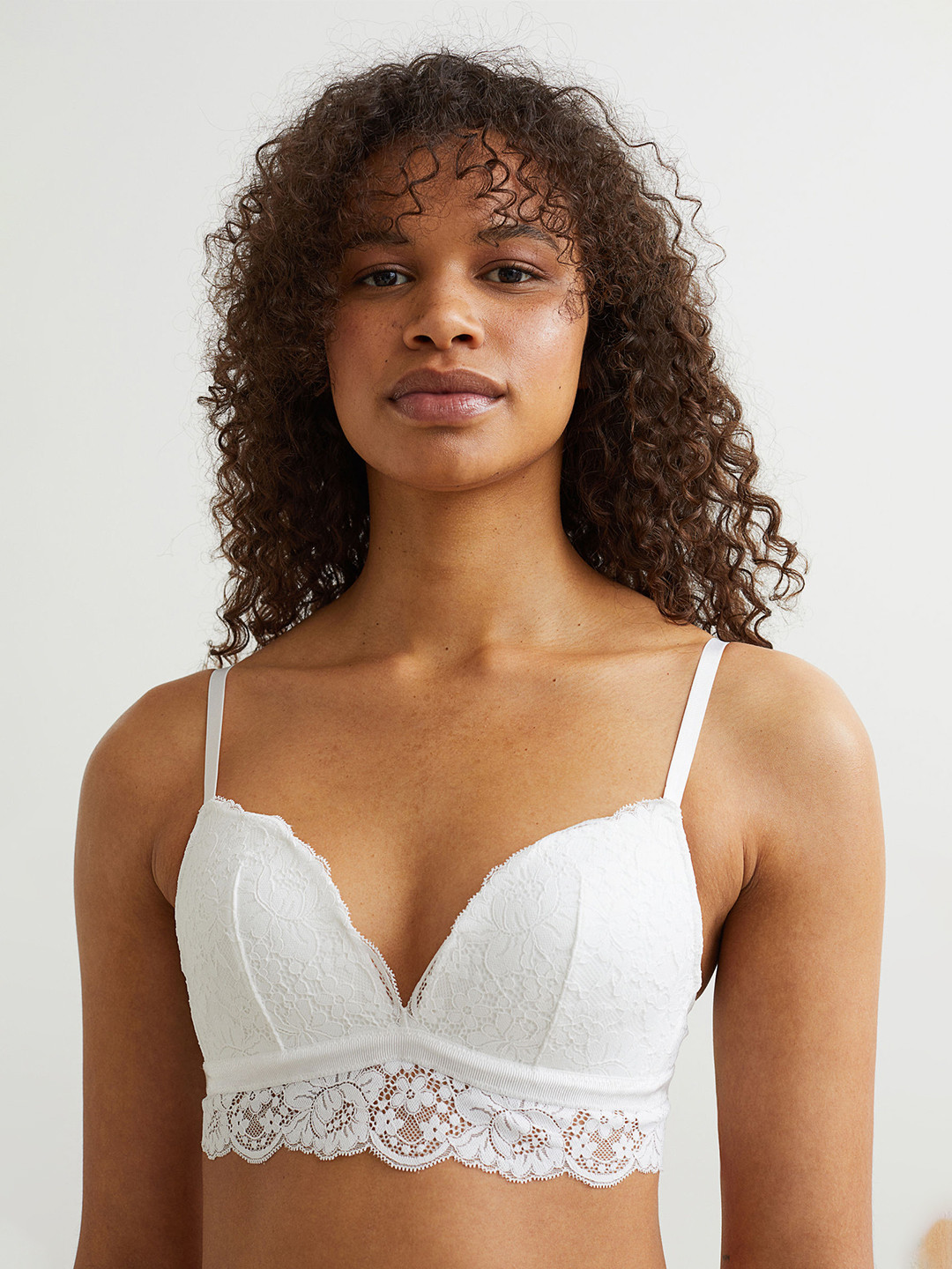 

H&M Non-Wired Push-Up Bralette, White