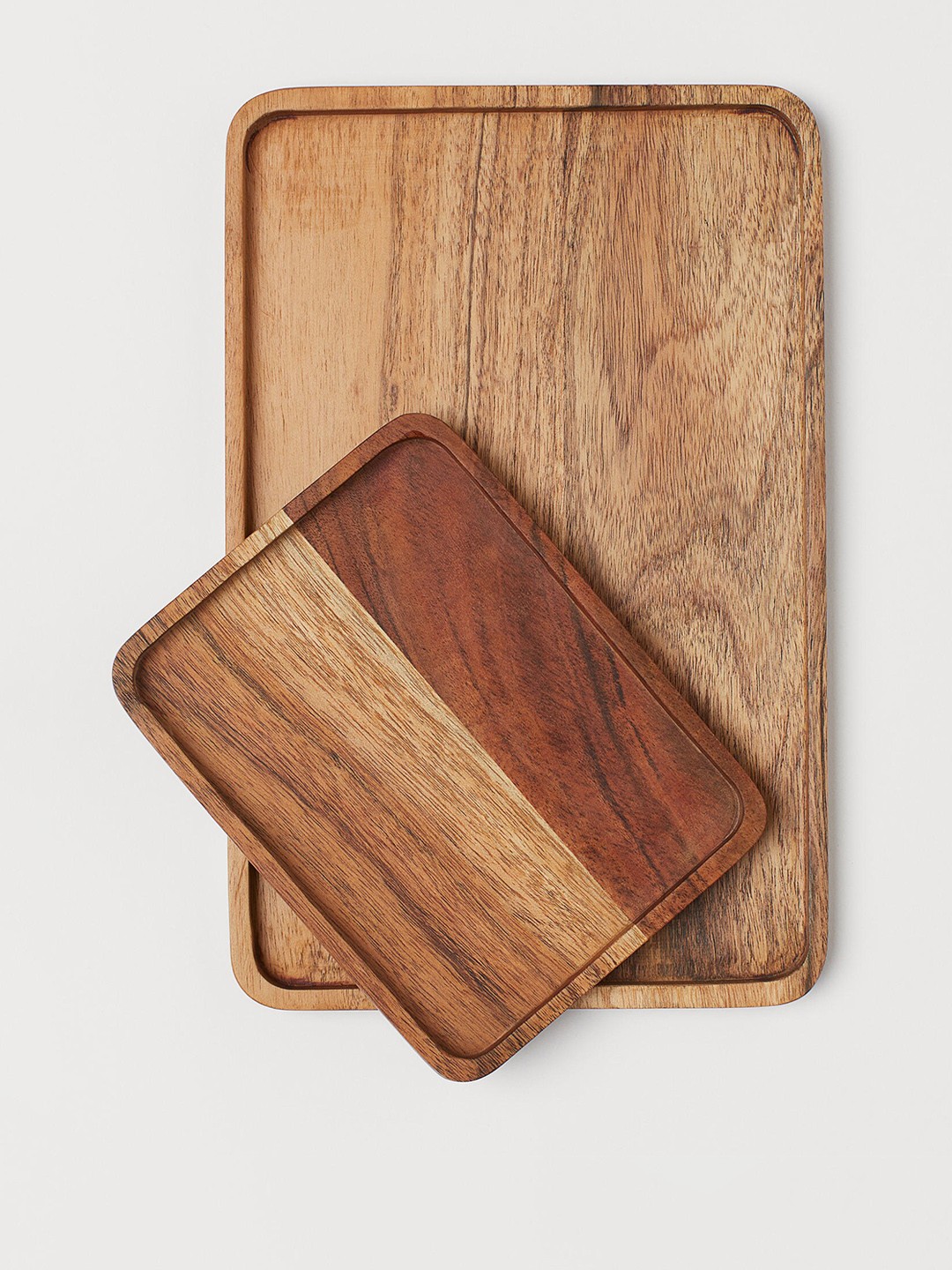 

H&M Brown Solid Wooden Trays