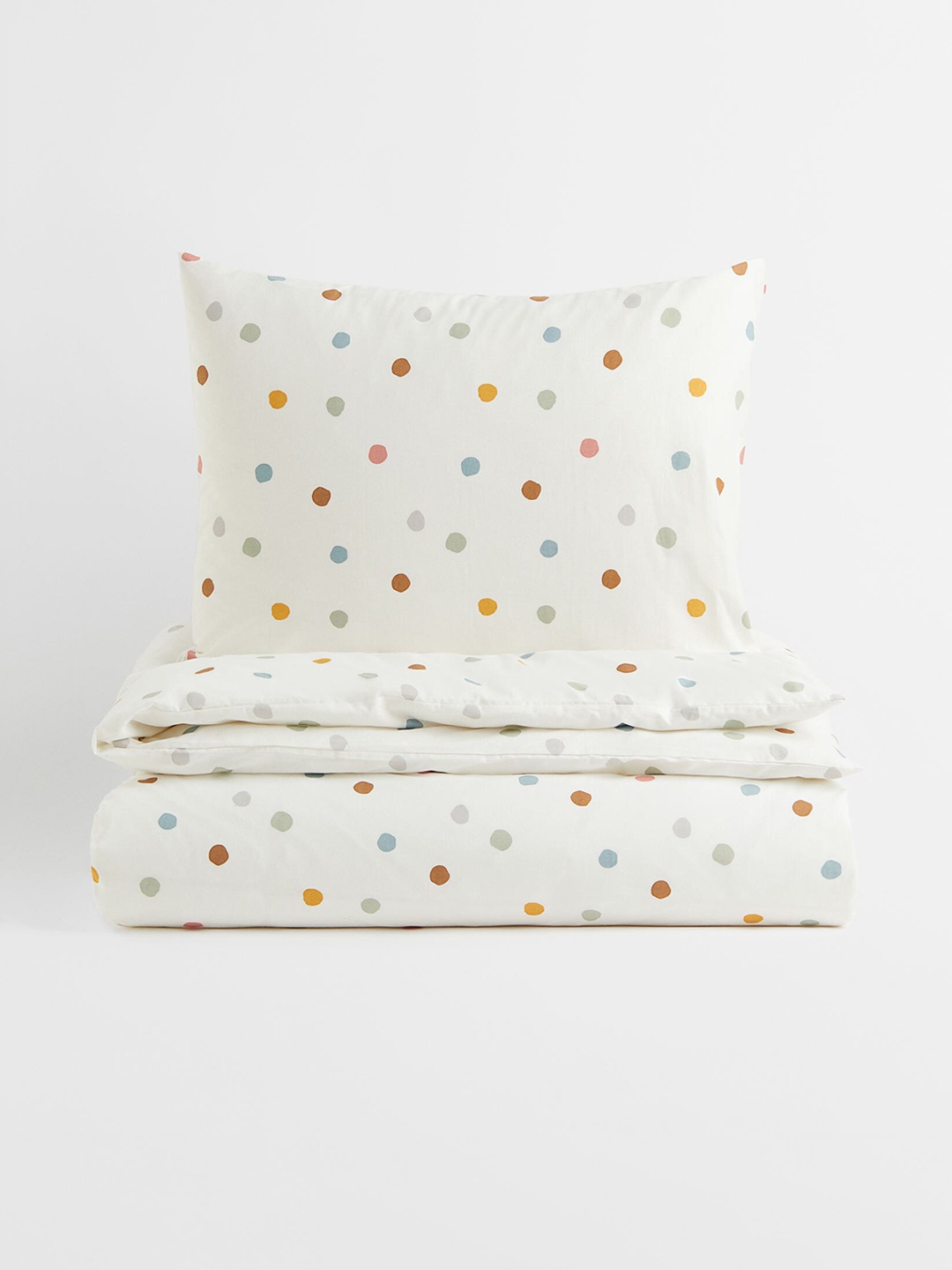 

H&M Girls White Cotton Single Duvet Cover Set