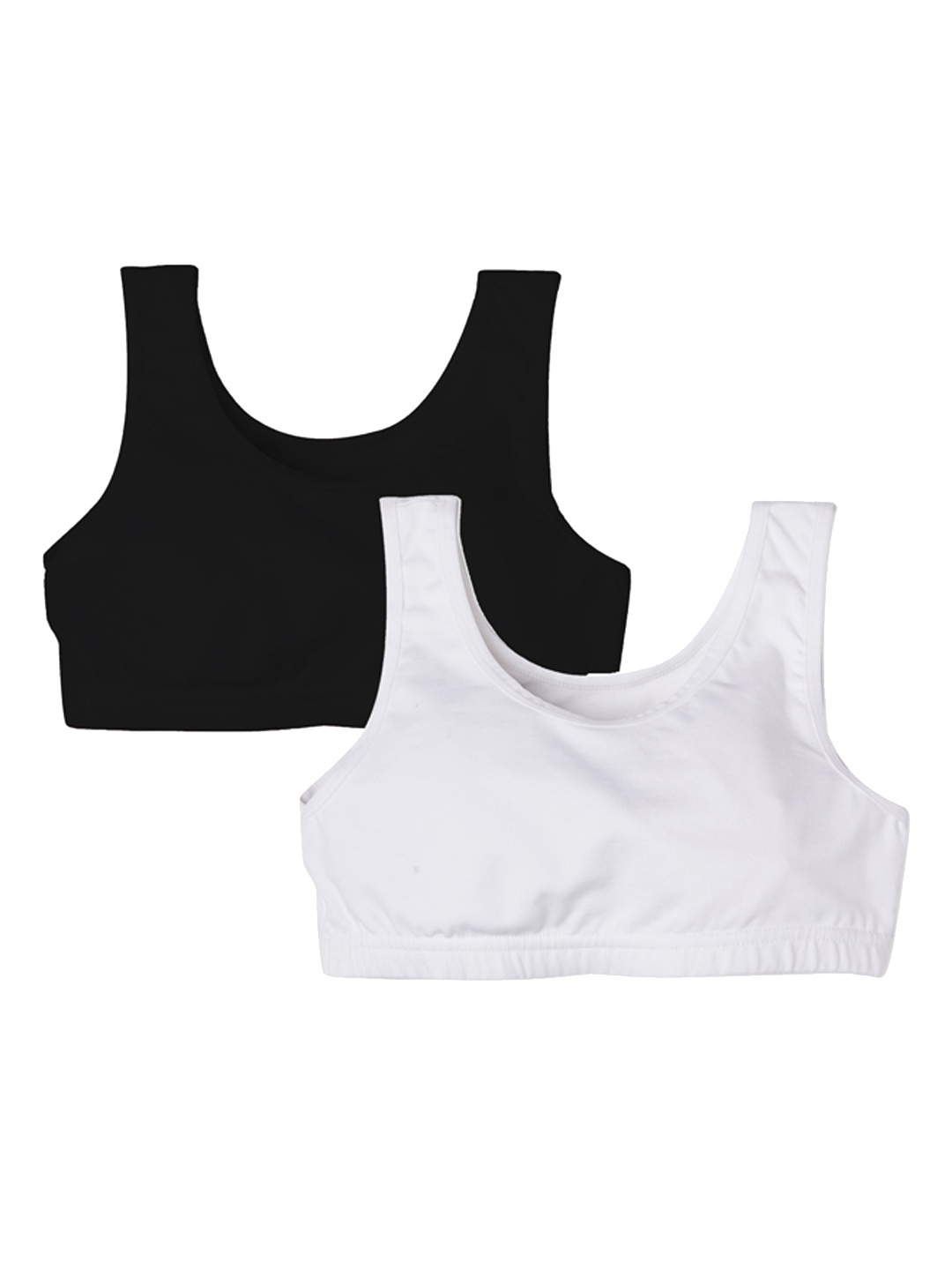 Red Rose Girls Pack of 2 Black & White Beginners Bra