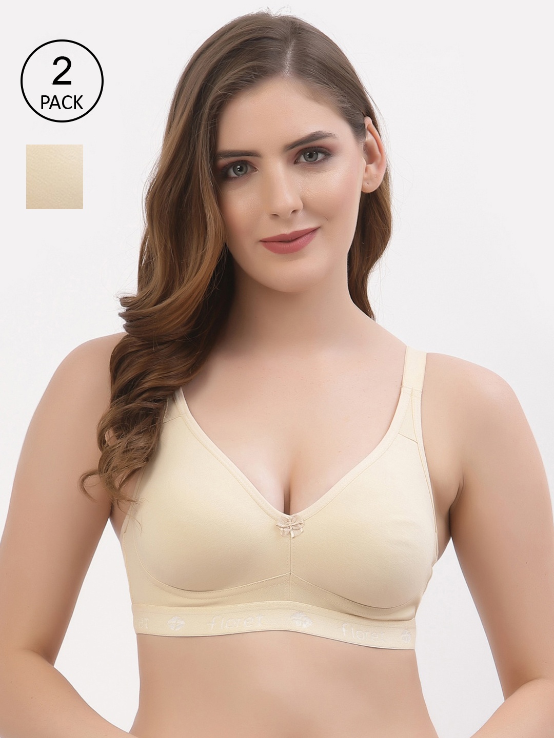 Floret Beige Bra