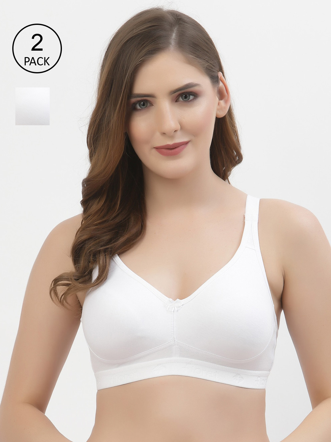 

Floret White Minimiser Bra