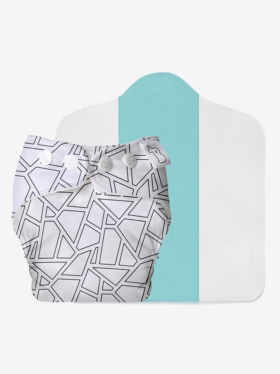 

SuperBottoms Infants White Reusable & Washable Pure Cotton Cloth Diaper