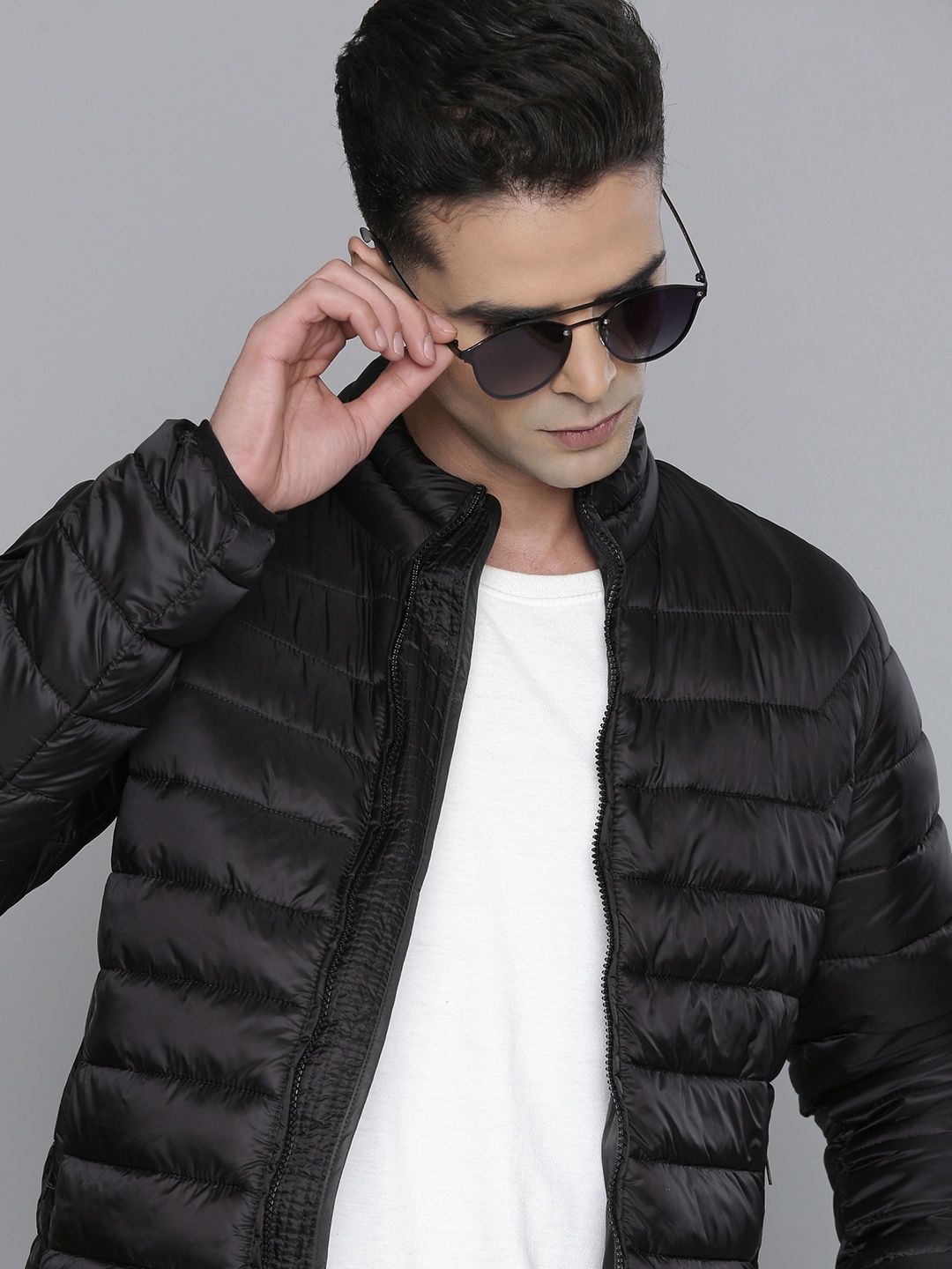 

Flying Machine Men Black Padded Jacket