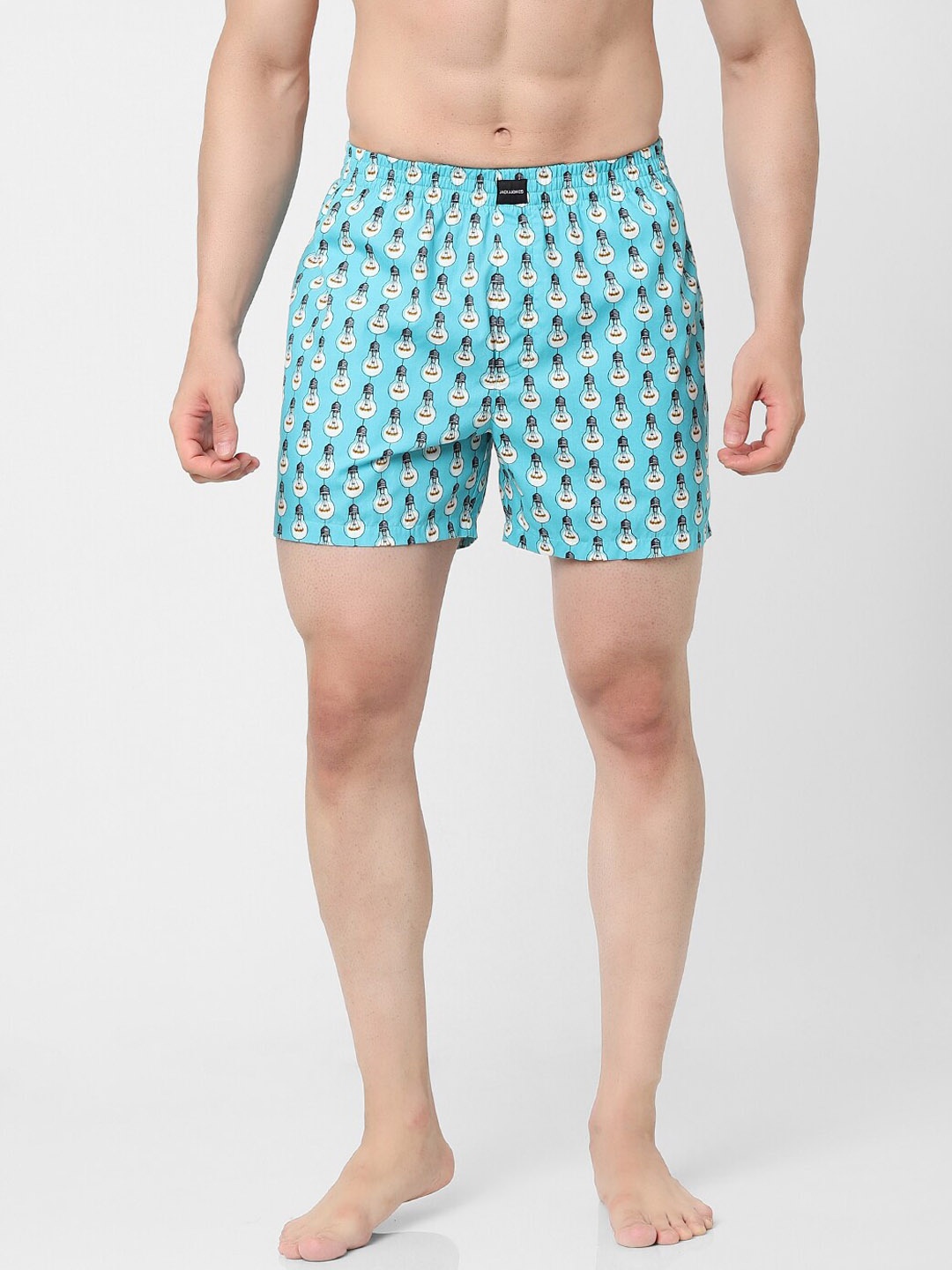 

Jack & Jones Men Blue Bulb Printed Cotton Boxers