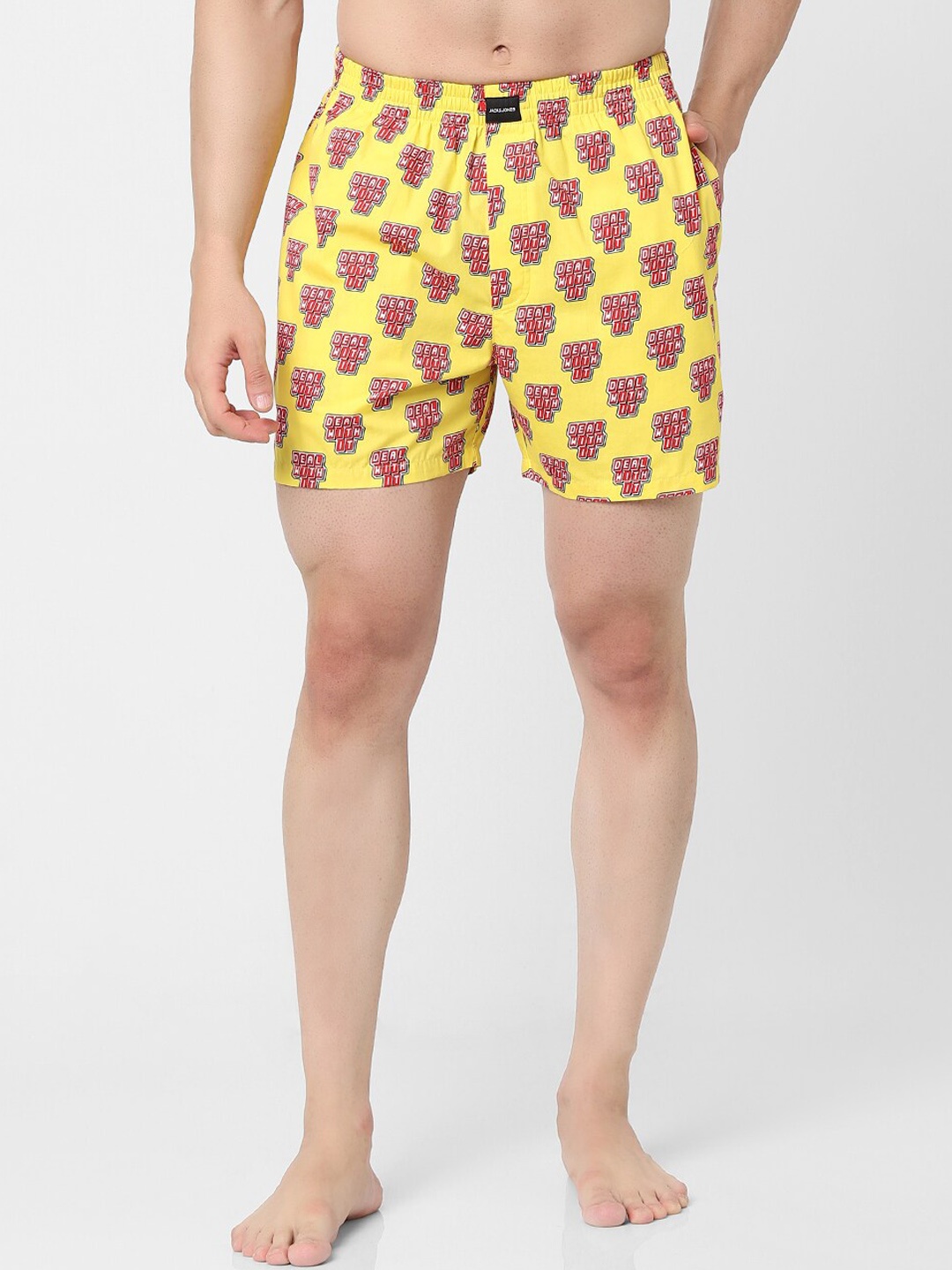 

Jack & Jones Men Yellow Printed Boxers