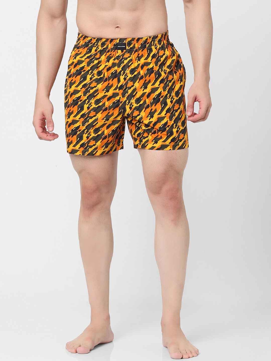 Jack & Jones Men Gold Toned Printed Boxers 1339967001