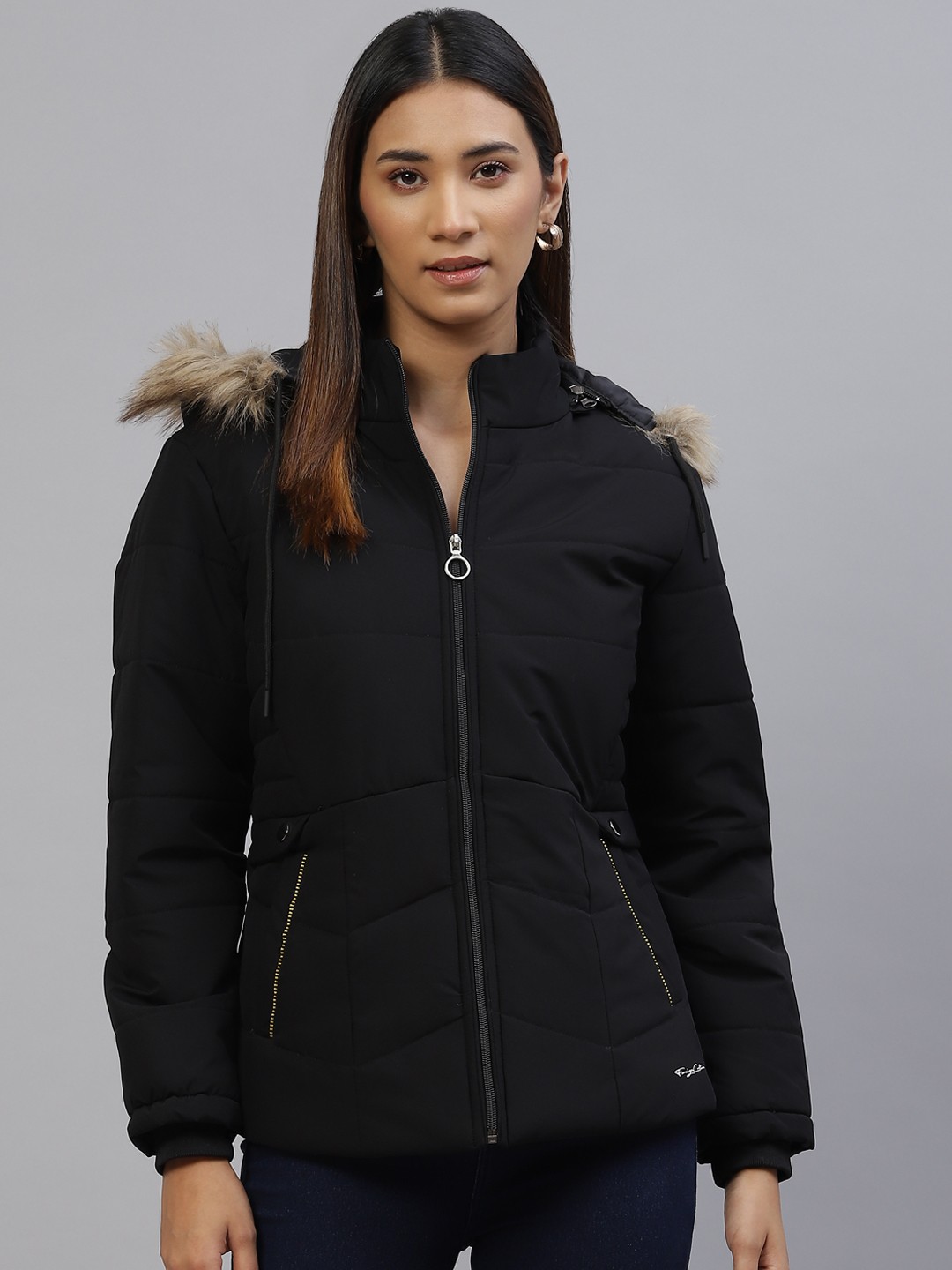 

Foreign Culture By Fort Collins Women Black Padded Jacket