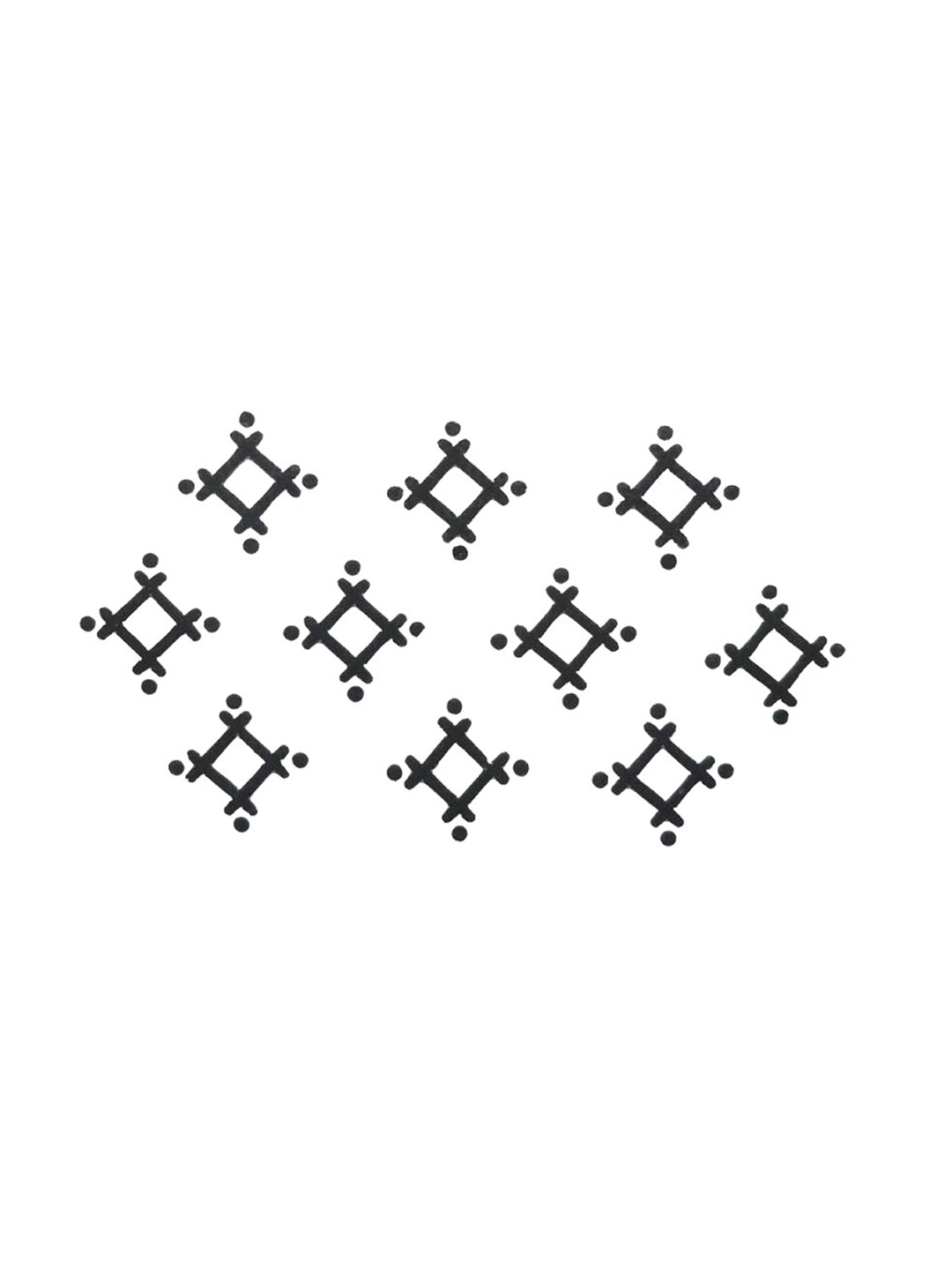 

Comet Busters Set Of 10 Bindi Sindoor, Black