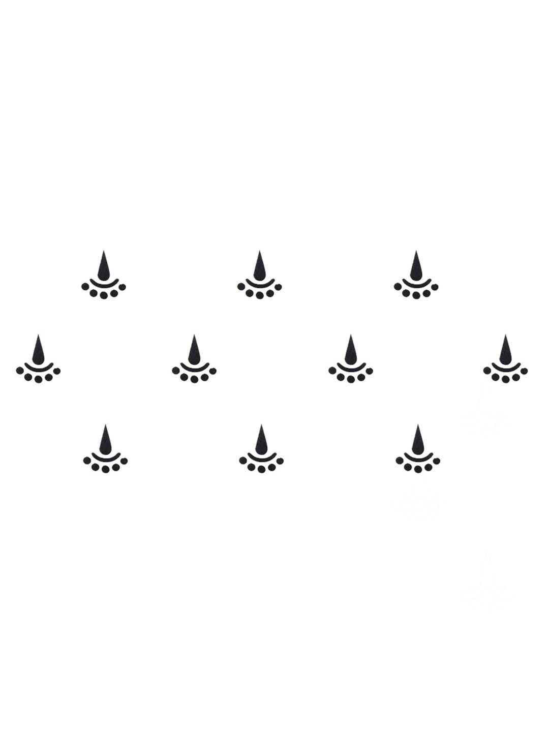 

Comet Busters 10 Pcs Black Crescent Shaped Solid Bindi