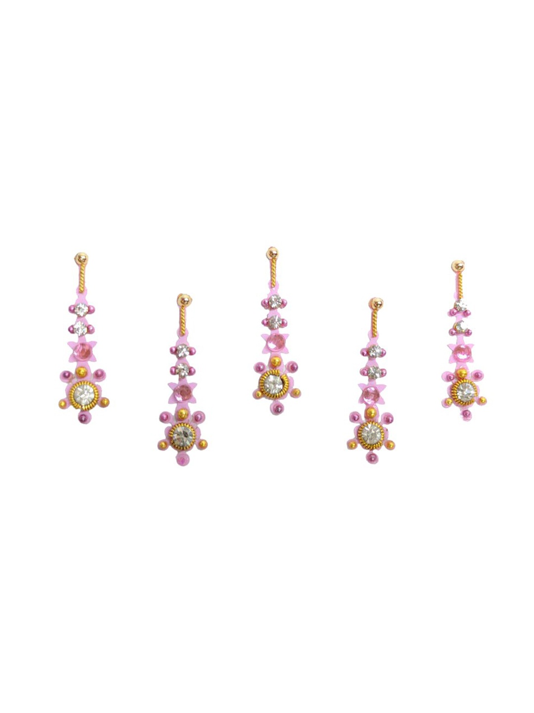 Comet Busters Pack of 5 Pink Traditional Designer Bindis