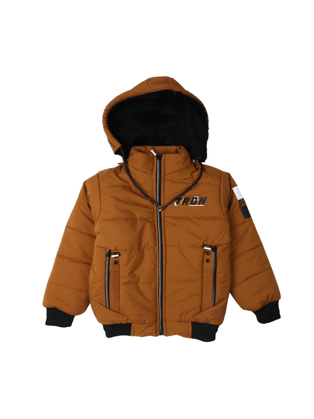 

V-Mart Boys Mustard Black Lightweight Padded Jacket
