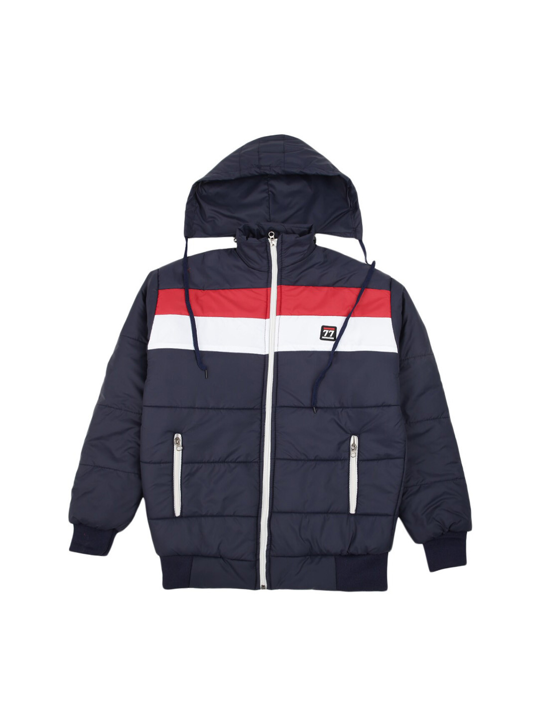 

V-Mart Boys Navy Blue Colourblocked Lightweight Bomber Jacket