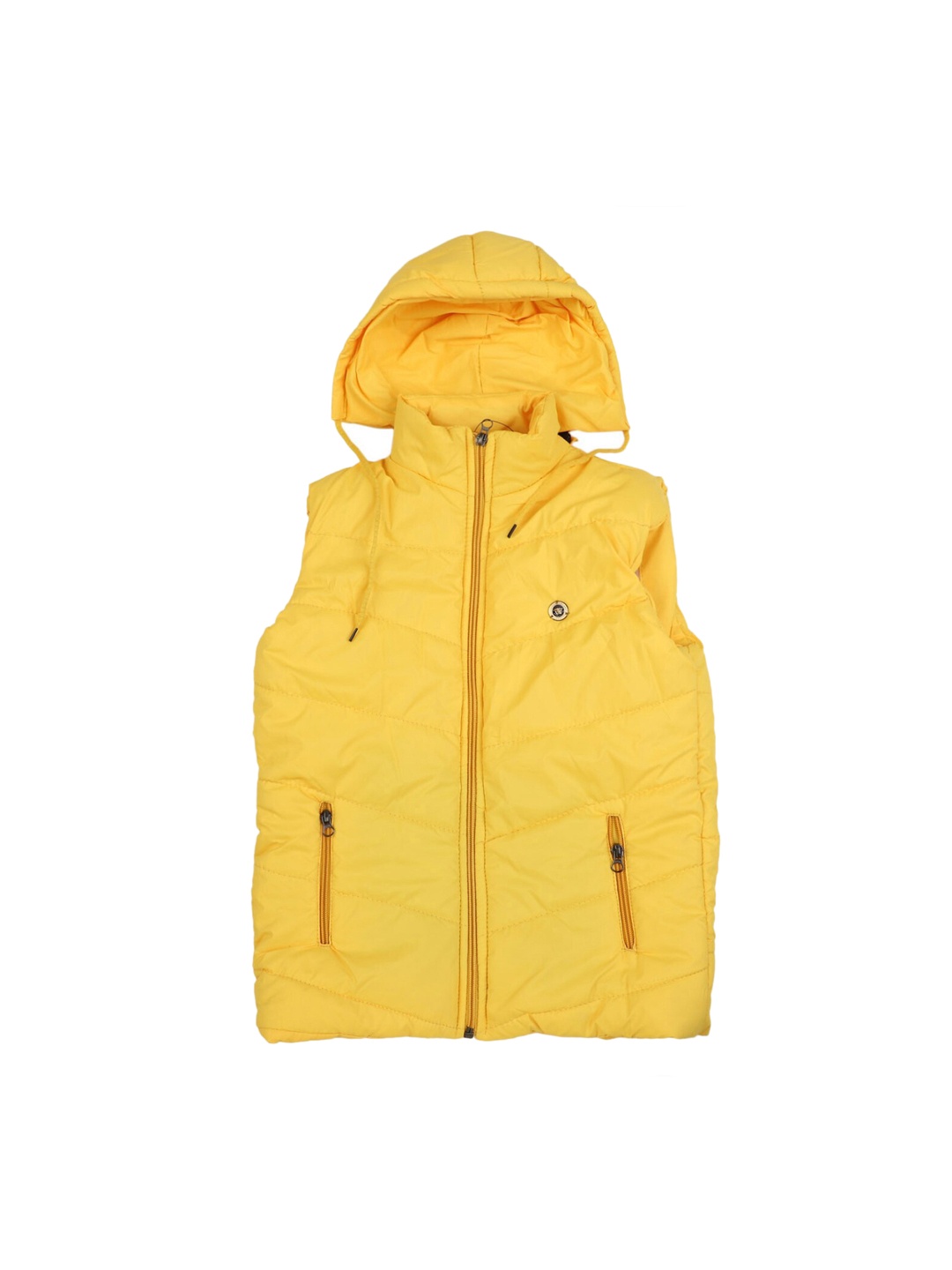 V-Mart Boys Yellow Lightweight Hooded Neck Puffer Jacket