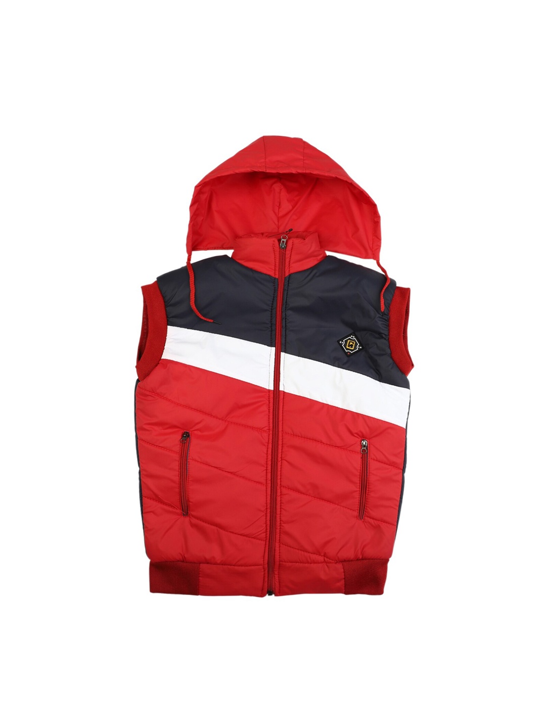 

V-Mart Boys Red & White Colourblocked Lightweight Bomber Jacket