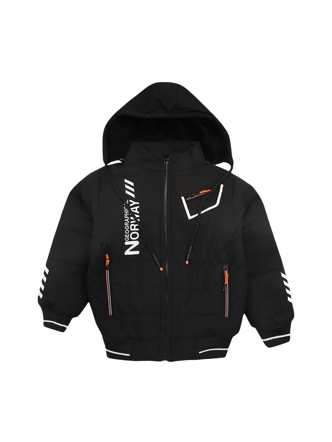 

V-Mart Boys Black Printed Lightweight Bomber Jacket