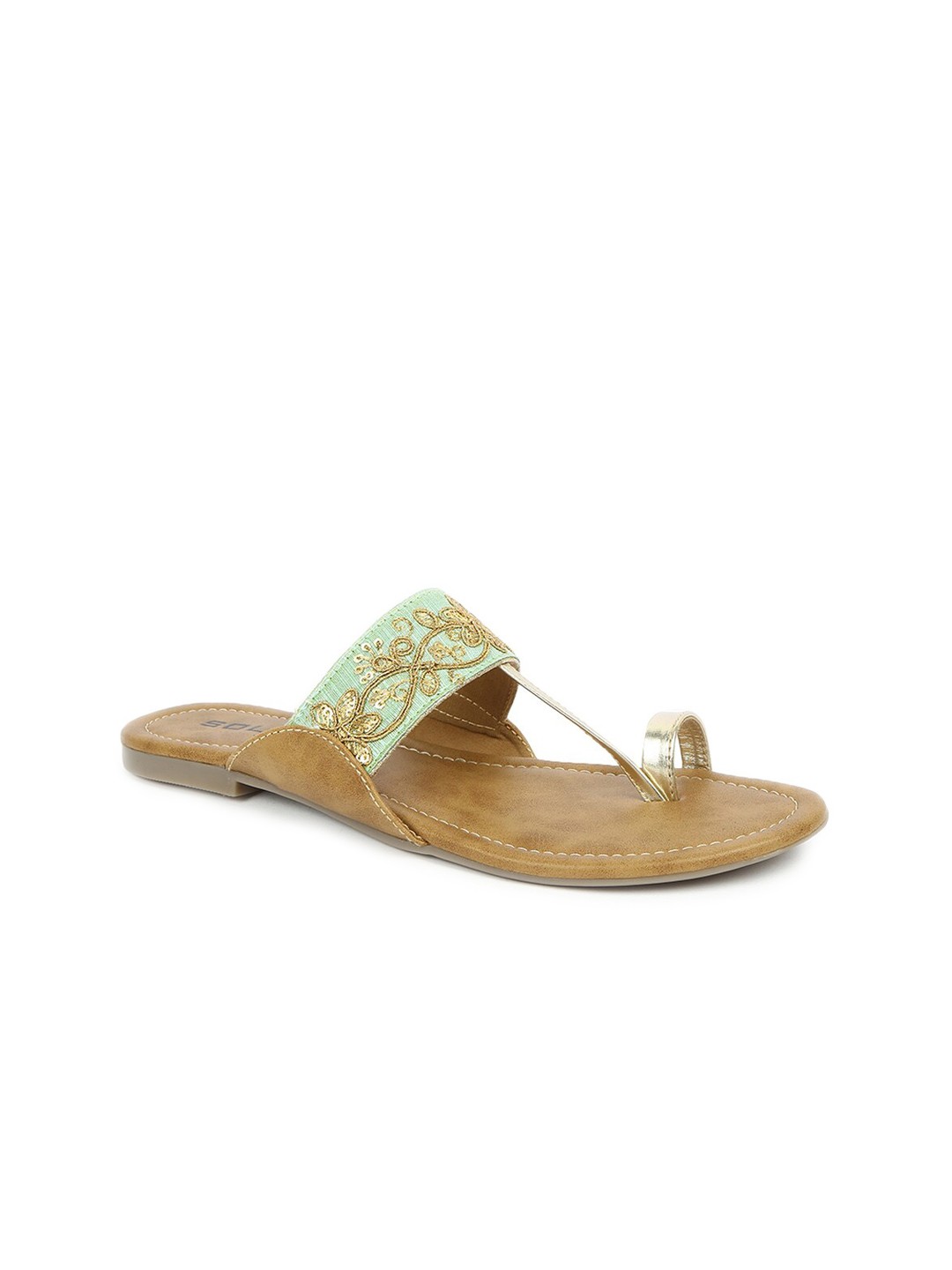 

SOLES Women Green One Toe Flats