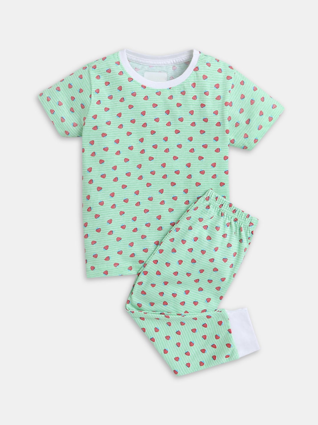 

Hopscotch Girls Green & Pink Printed T-shirt with Trousers