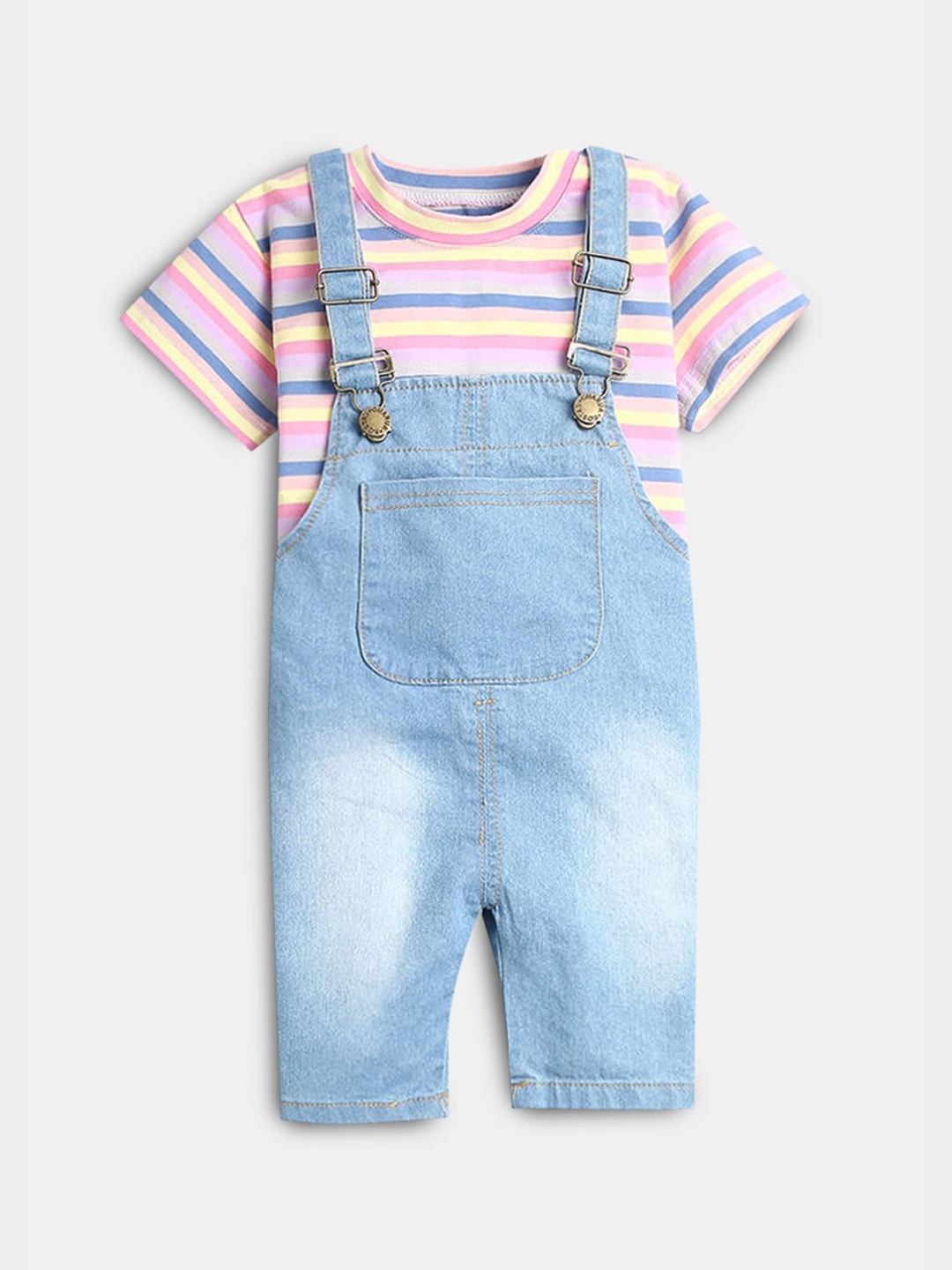

Hopscotch Boys Pink Striped Clothing Set
