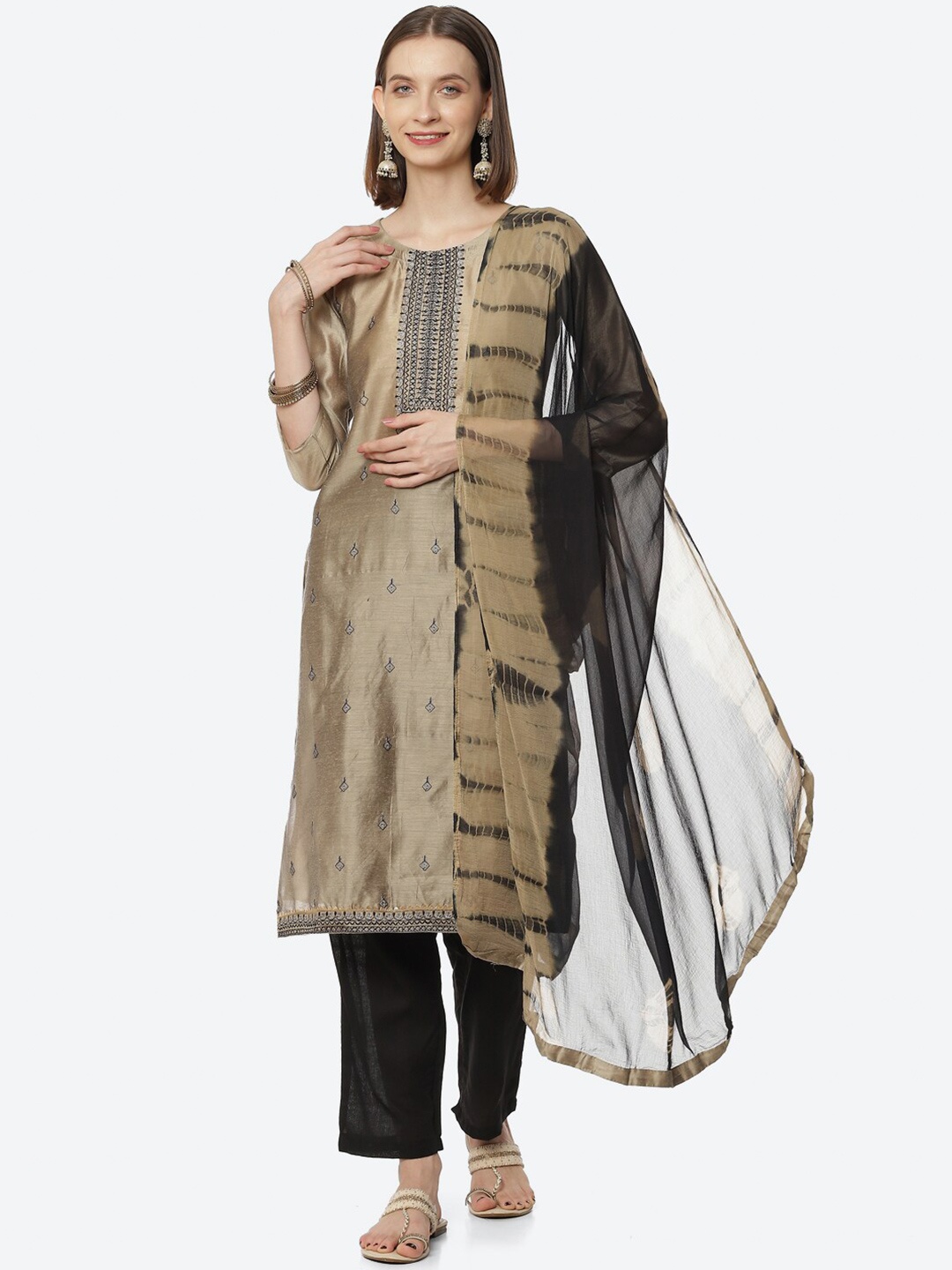 

Biba Beige & Black Dyed Unstitched Dress Material