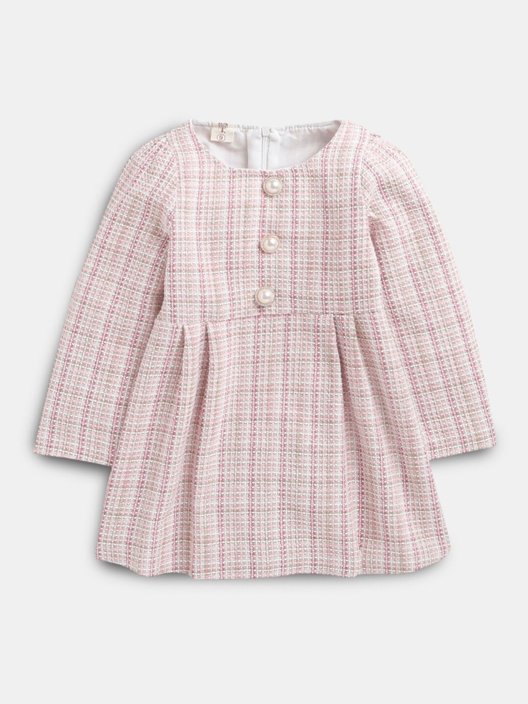 

Hopscotch Pink Checked A-Line Casual Dress