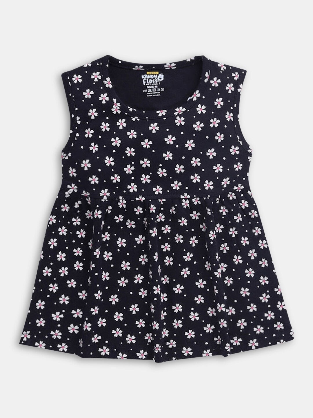 

Hopscotch Girls Navy Blue Floral A-Line Dress