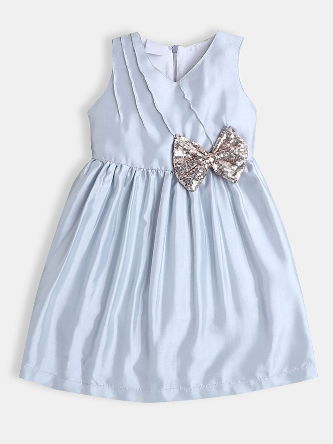 

Hopscotch Girls Grey Bow Detailed Party Dress
