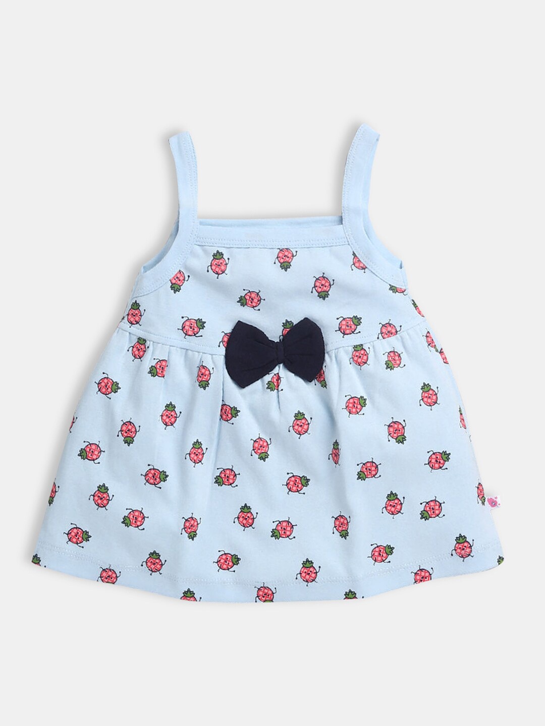 

Hopscotch Girls Blue & Red Printed A-Line Dress