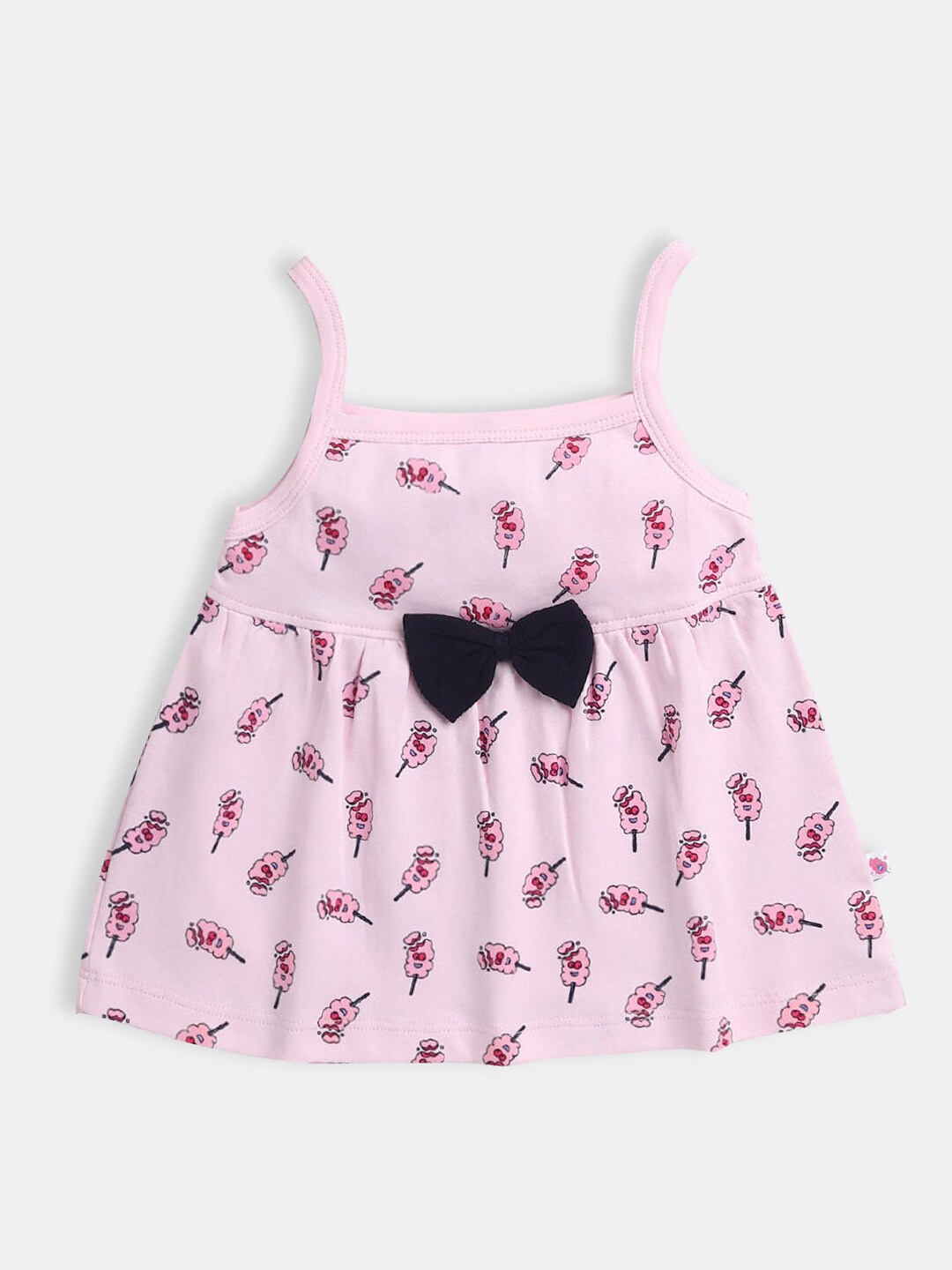

Hopscotch Girls Graphic Printed Sleeveless Casual Dress, Pink