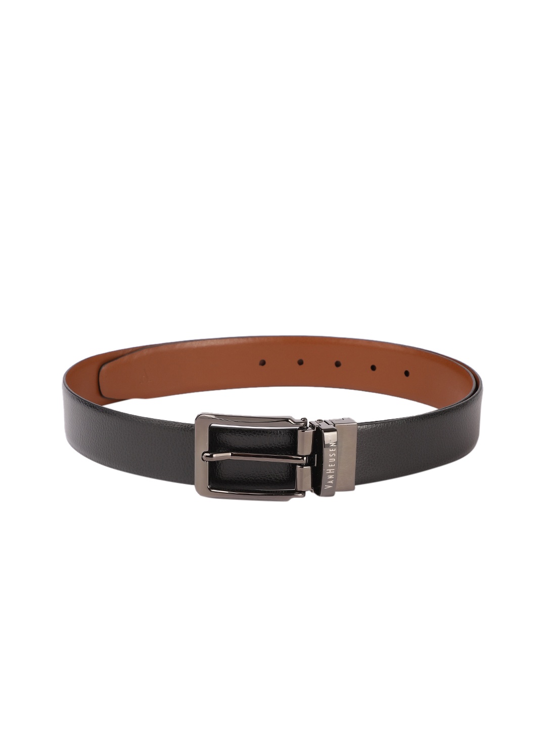 

Van Heusen Men Black Leather Belt