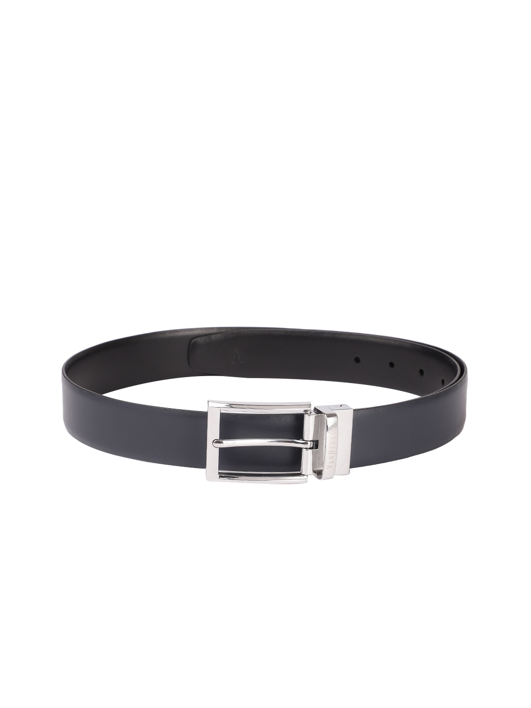 

Van Heusen Men Black & Navy Blue Reversible Leather Formal Belt