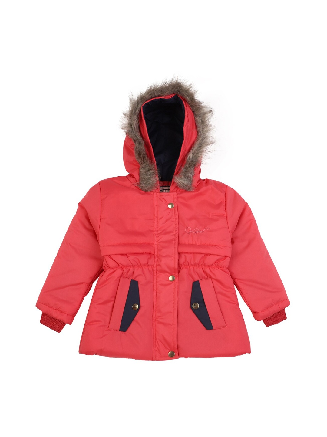 

V-Mart Girls Fuchsia Lightweight Longline Parka Hooded Neck Jacket